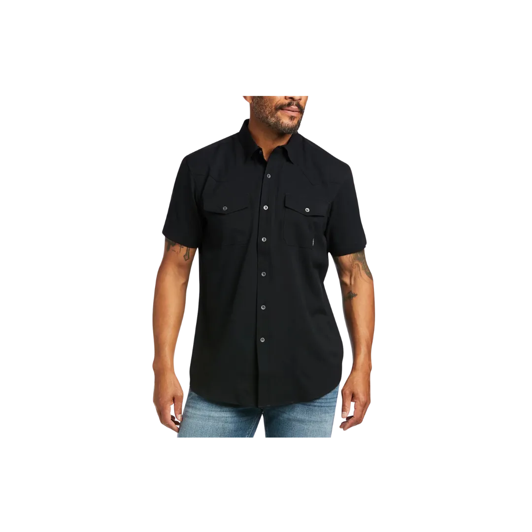 Ariat Men's Ventek Western Button Down Black Shirt