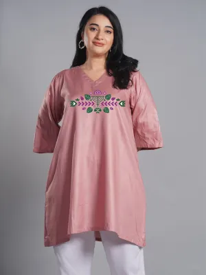 Blush Rayon Kurti - Menorrah