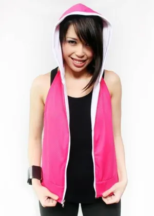 BY:CHelo Reversible Hoodie - Hot Pink and White