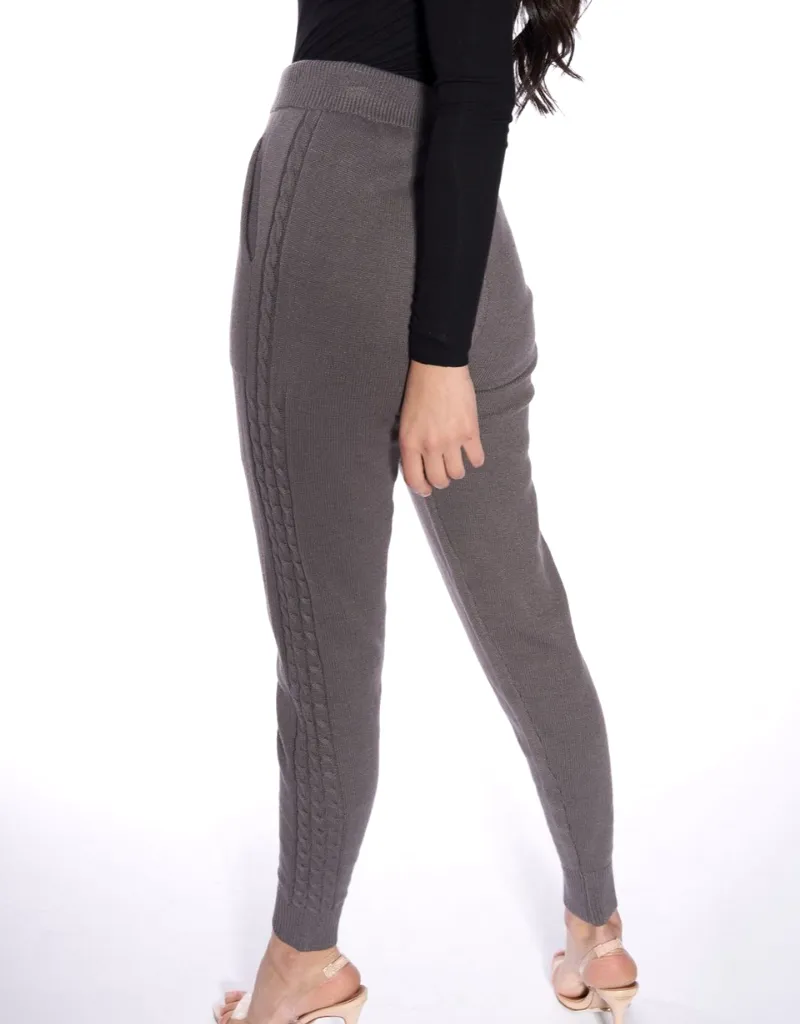 Cable Knit Pants With Pockets