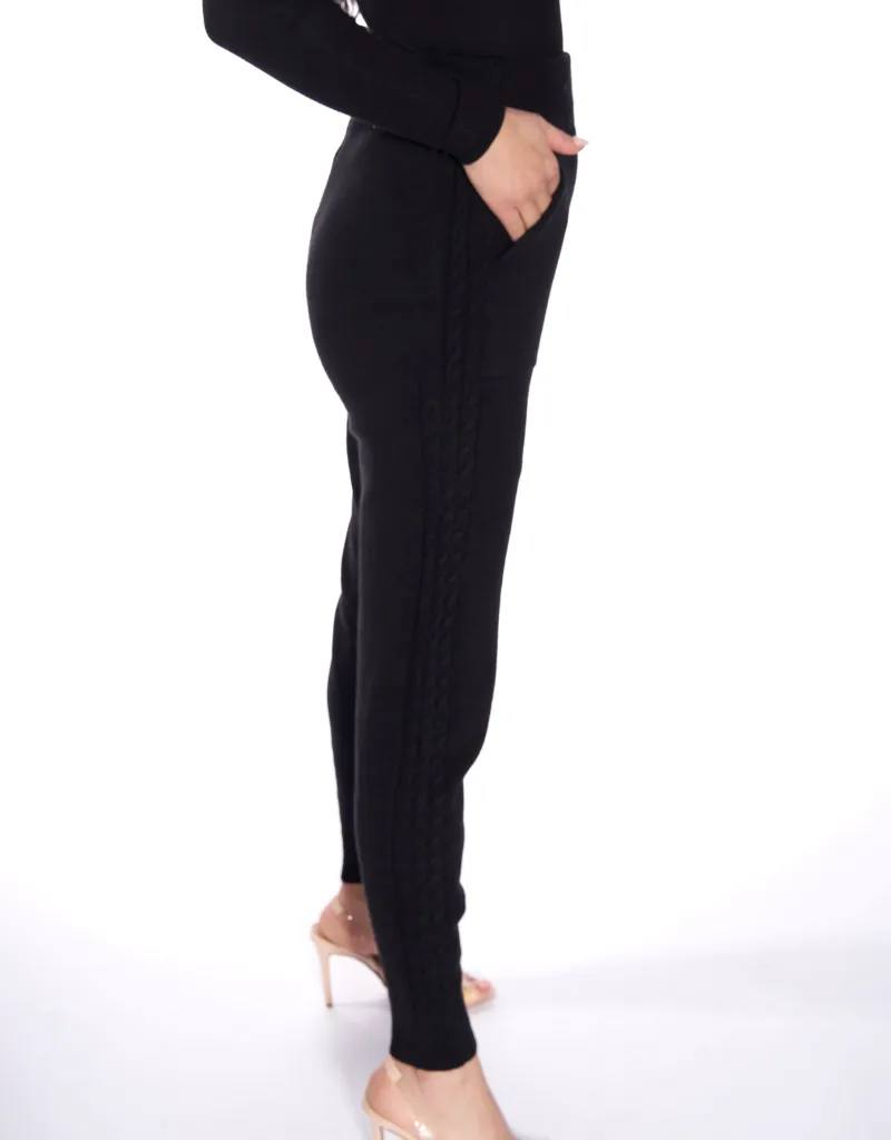 Cable Knit Pants With Pockets