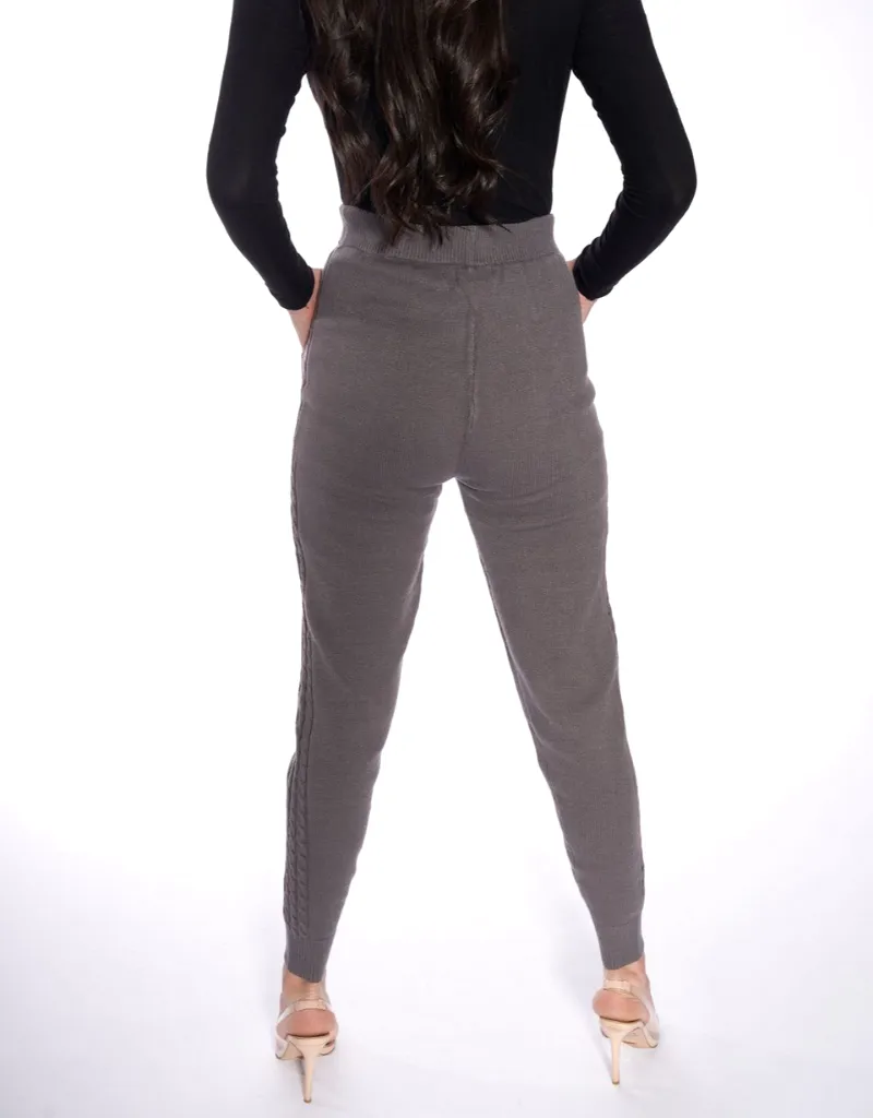 Cable Knit Pants With Pockets