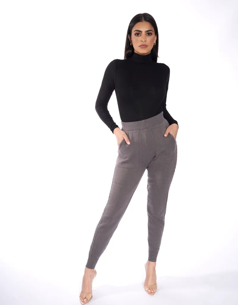 Cable Knit Pants With Pockets