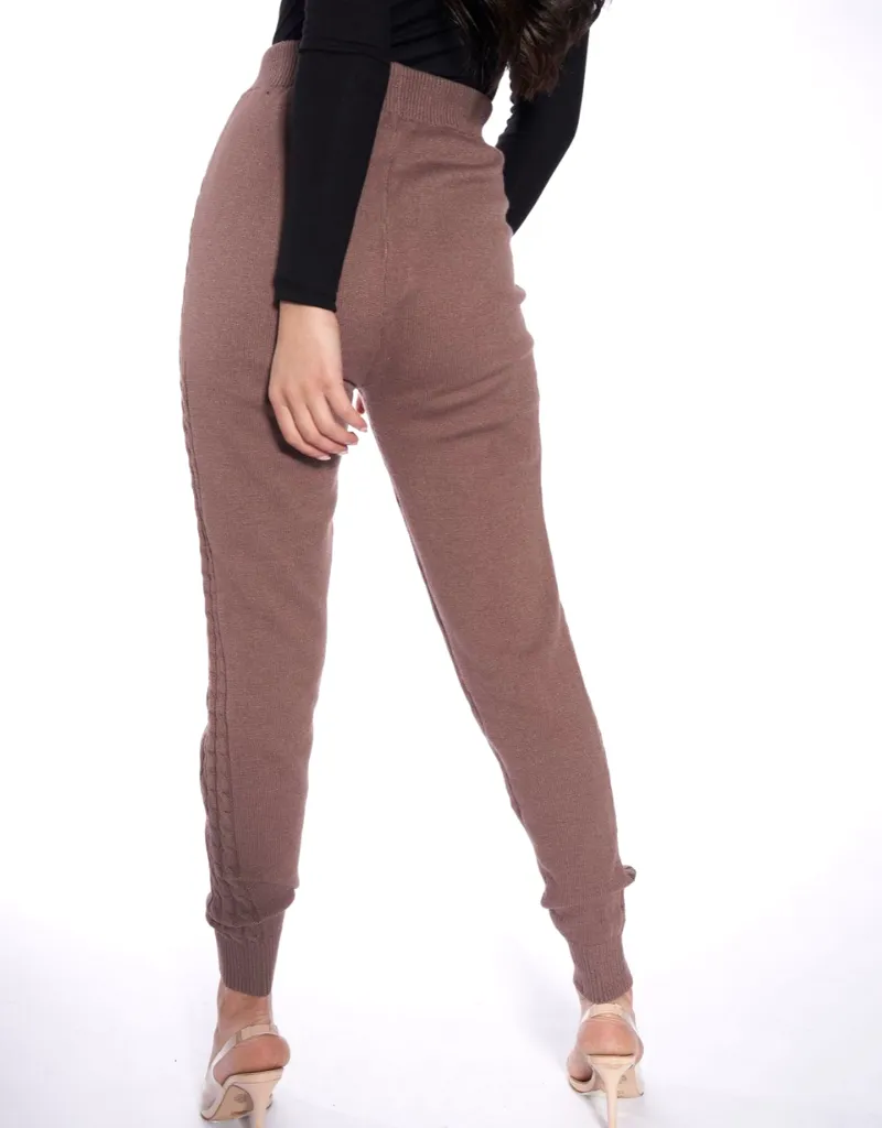 Cable Knit Pants With Pockets