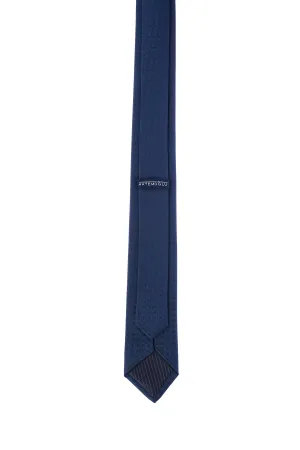 Casual 2.5-inch Slim Black Tie, Navy 46