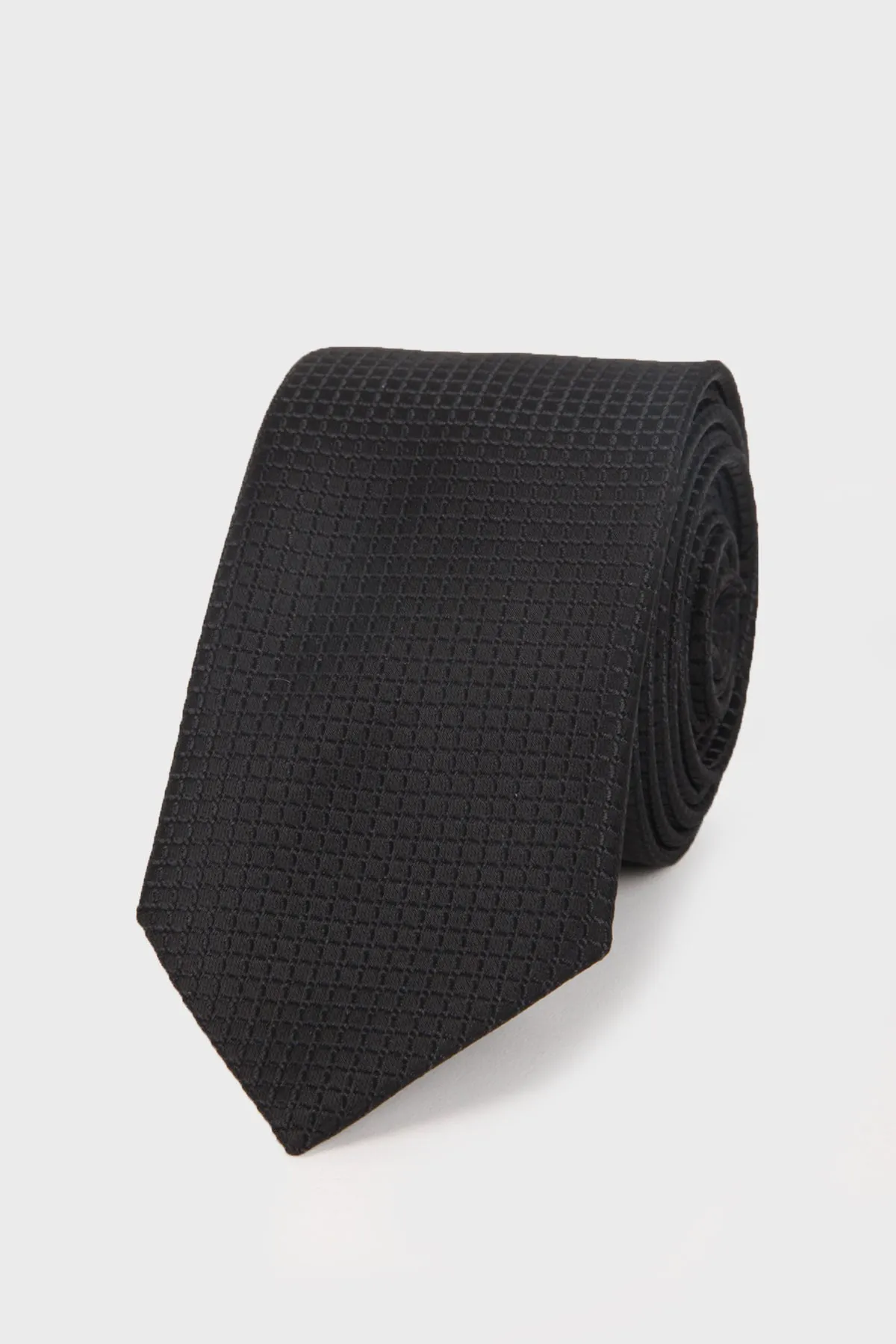 Casual 2.5-inch Slim Burgundy Tie, Black 20