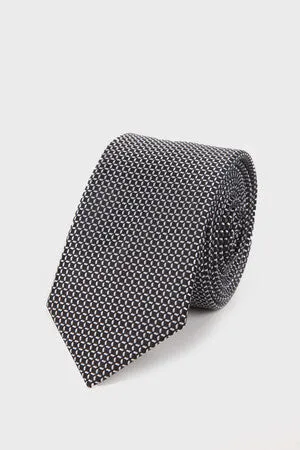 Casual 2.5-inch Slim Burgundy Tie, Black 24