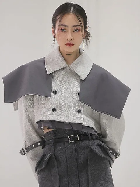 Choe Color Block Crop Jacket