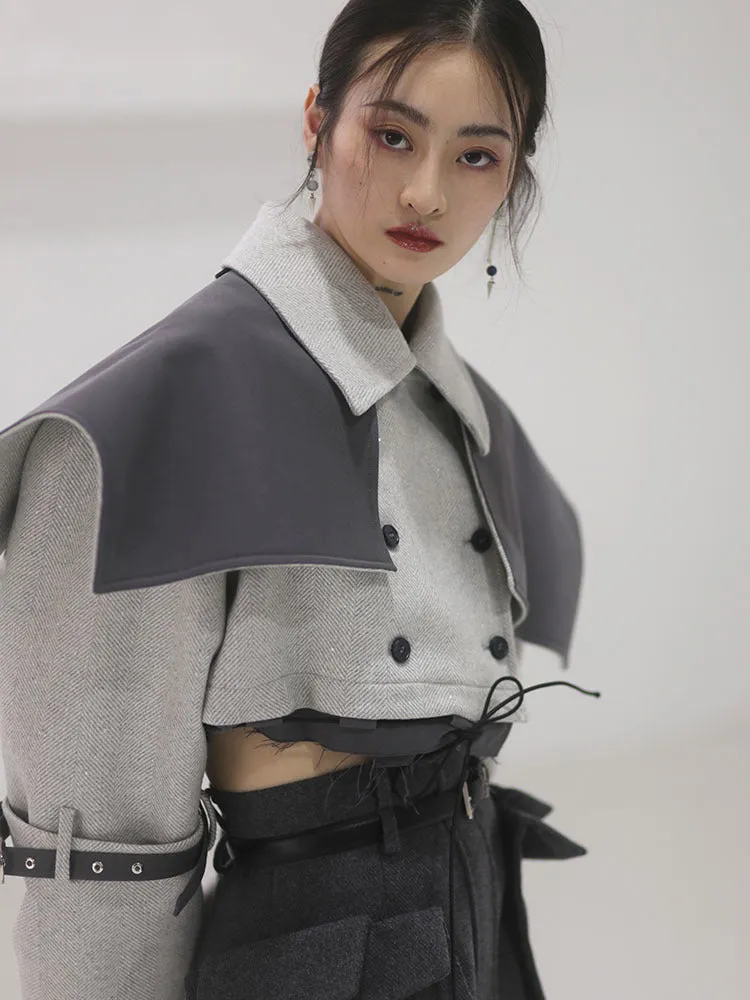 Choe Color Block Crop Jacket