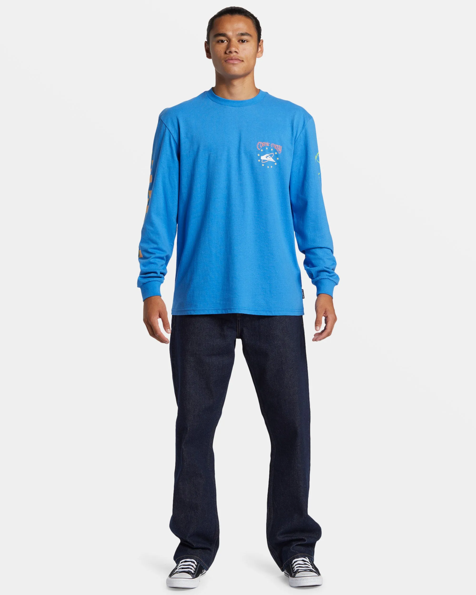 Cosmic Long Sleeve T-Shirt - Nebulas Blue
