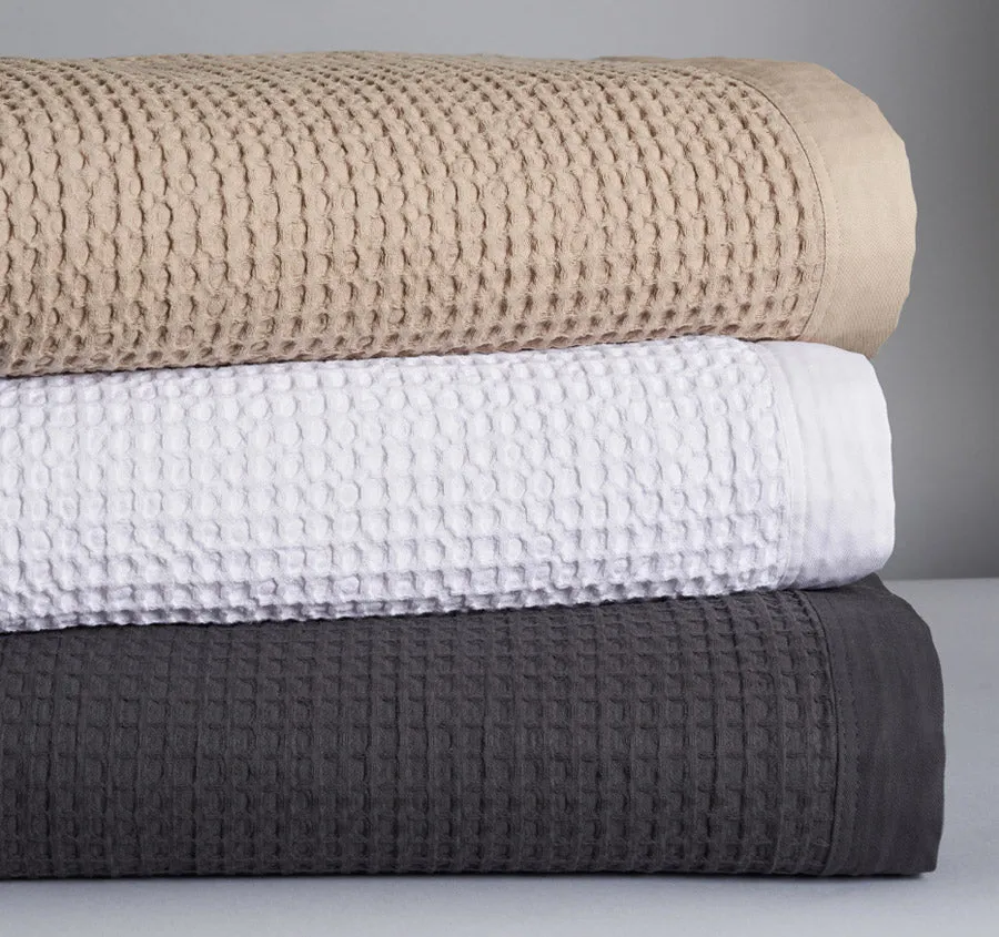 Cotton Waffle Blanket Range Charcoal