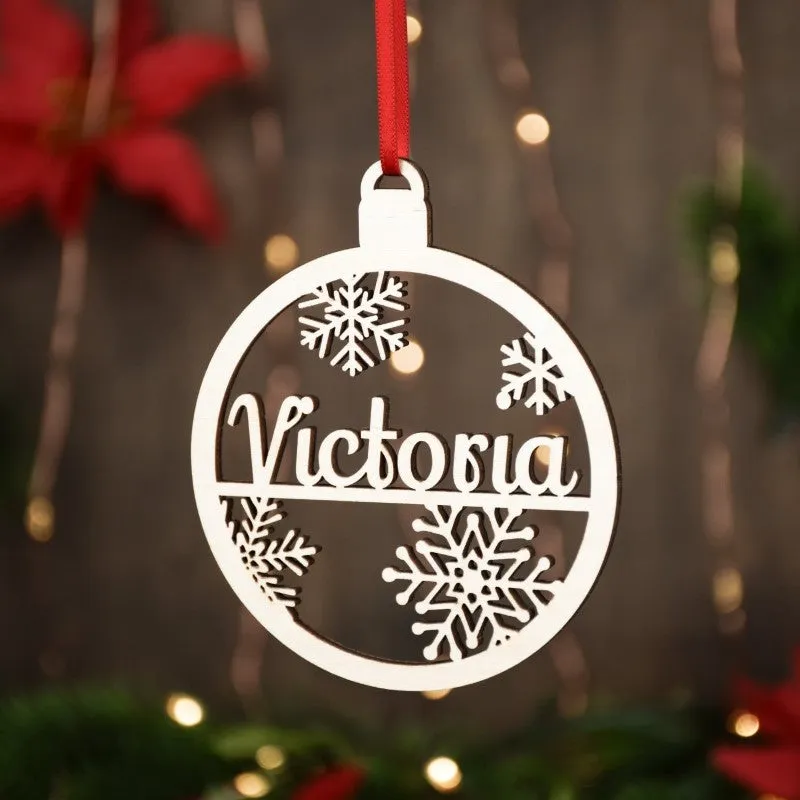 Custom Family And Pet Name Ornament