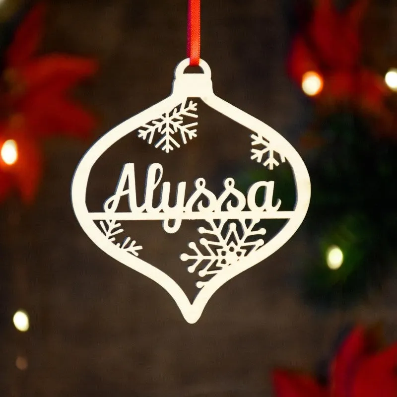 Custom Family And Pet Name Ornament