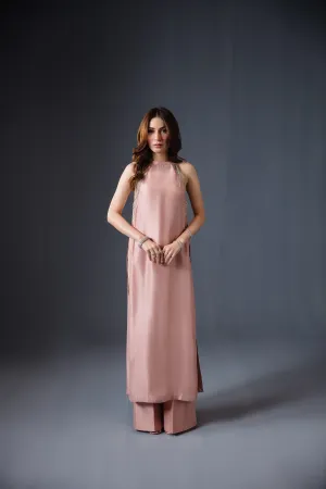 Dusk blush halter shirt with Bootcut Pants