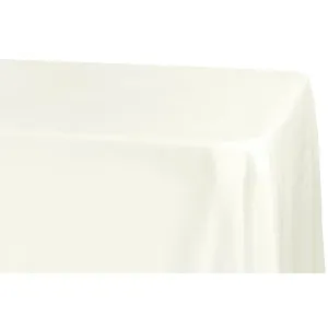 Economy Polyester Tablecloth 90"x156" Oblong Rectangular - Ivory