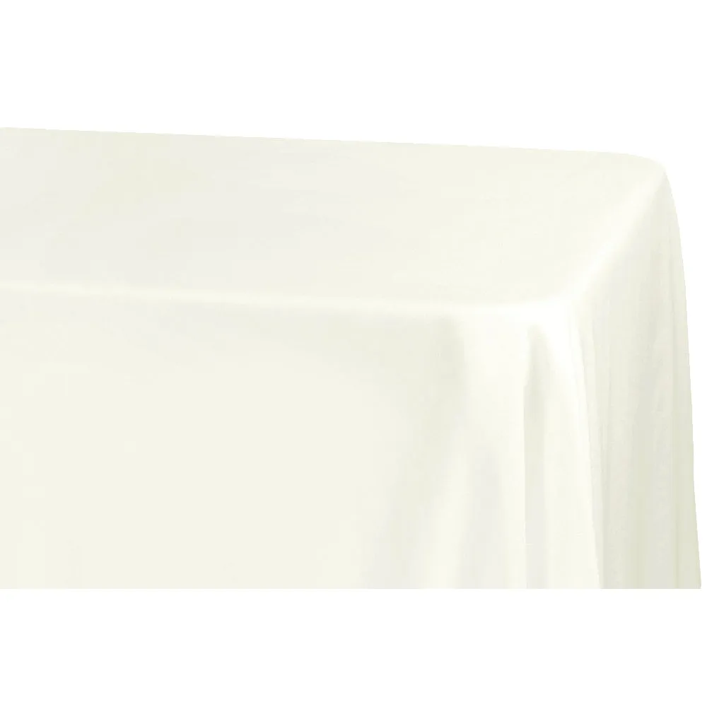 Economy Polyester Tablecloth 90"x156" Oblong Rectangular - Ivory