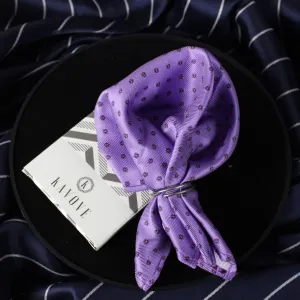 Kovove The Abstract Polka Fusion Purple Pocket Square For Men