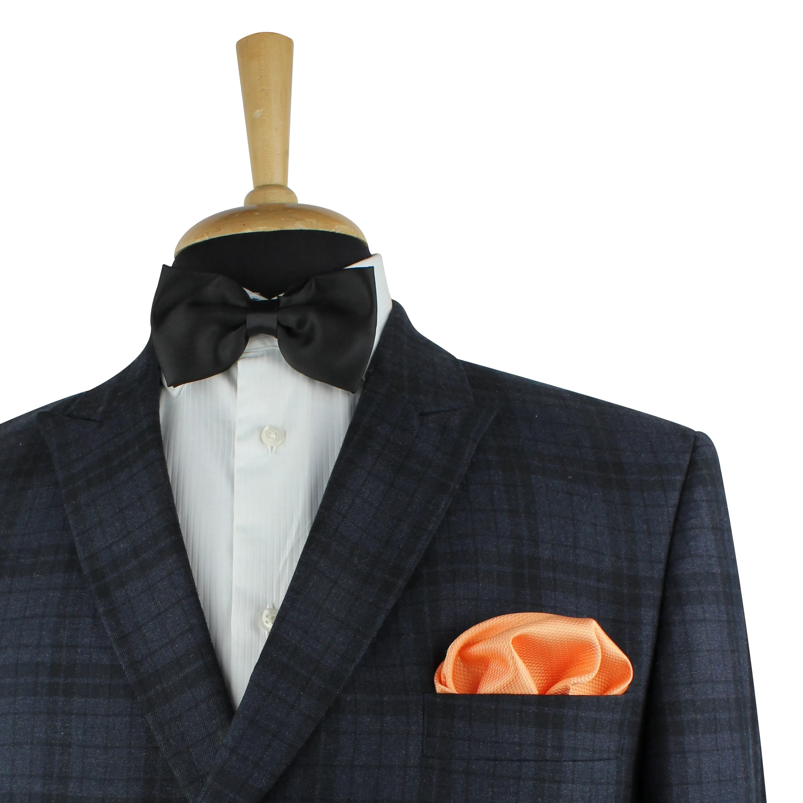 Kovove The Self Dash Line Orange Necktie and Pocket Square Gift Box