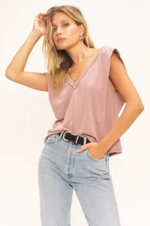 Lexi Shoulder Tank - Mauve