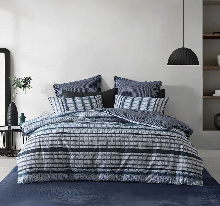 Mason Quilt Cover Set Range Indigo