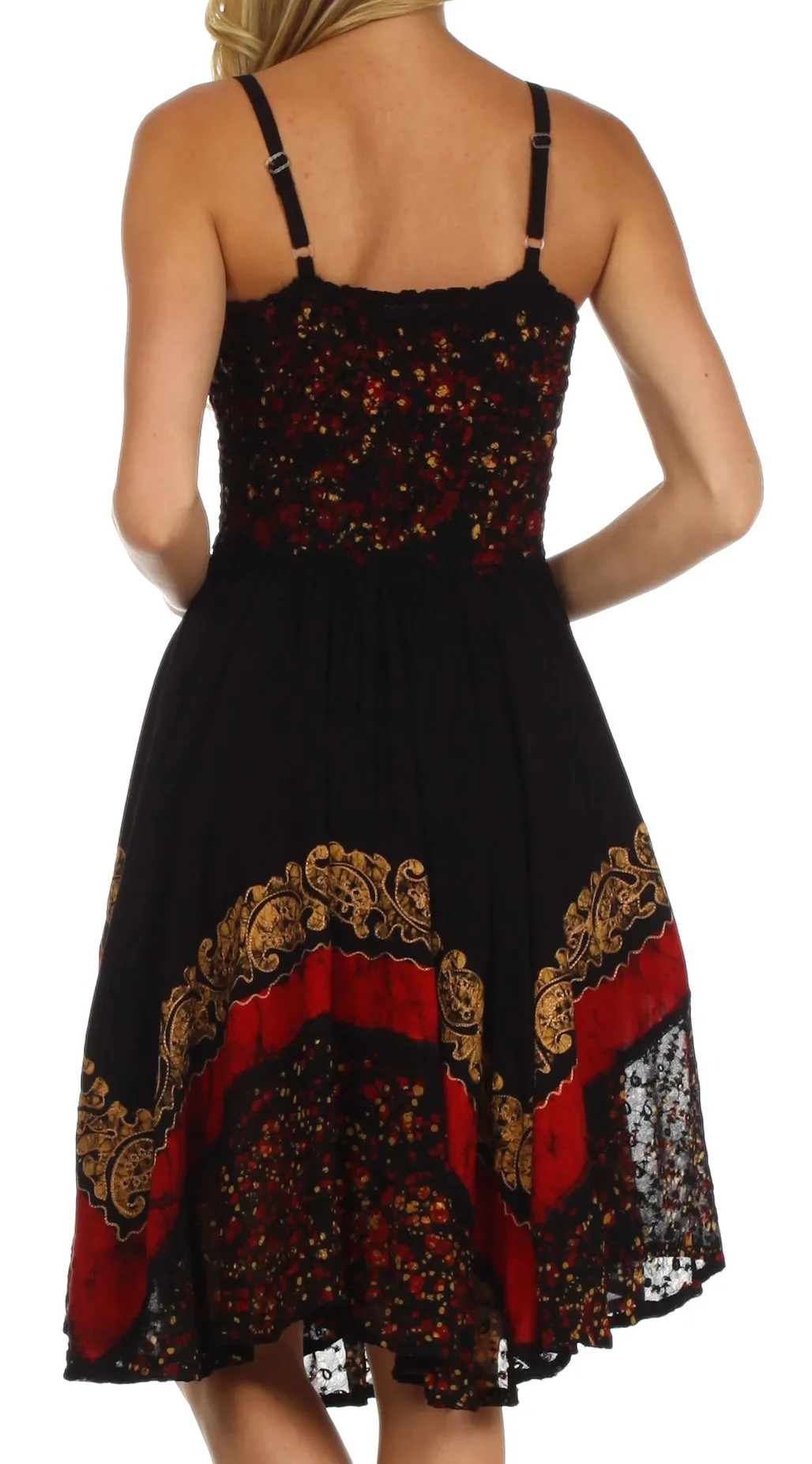 Sakkas Aphrodite Embroidered Batik Dress