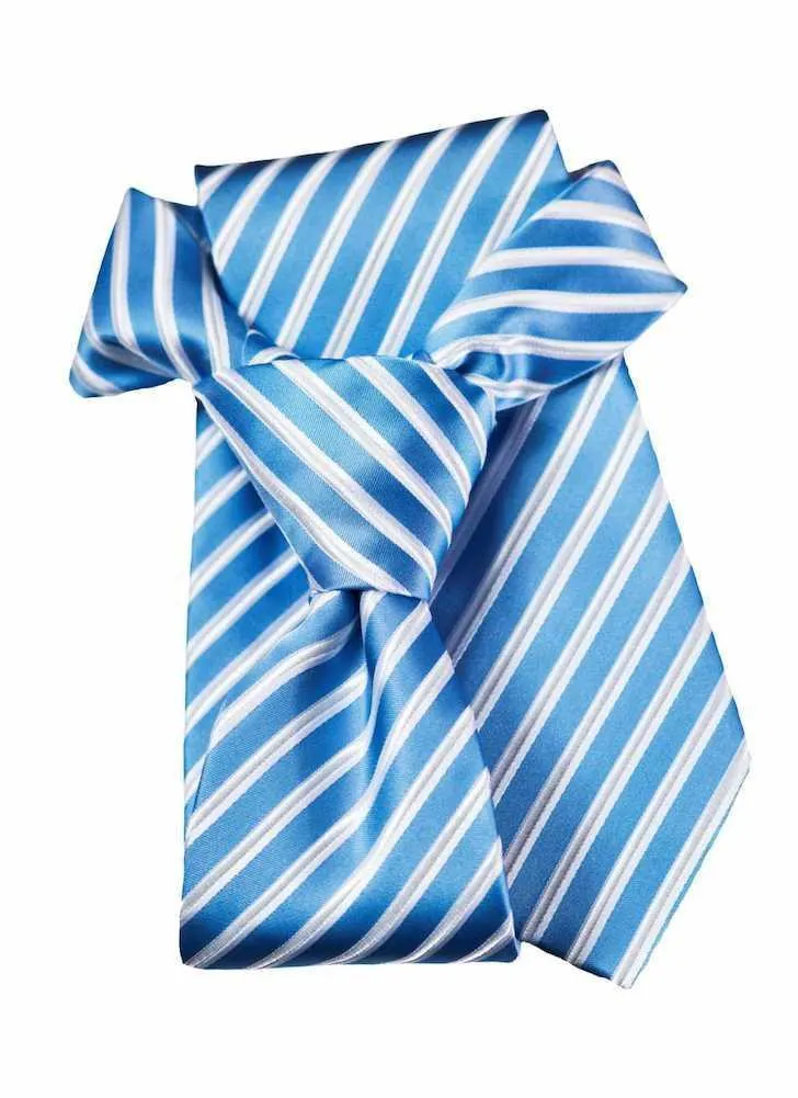 Sky Blue Striped Tie